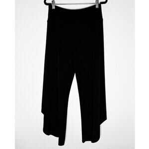 Joseph Ribkoff Women's Harem Harlem Black Pants Asymmetrical Hem Stretch Casual
